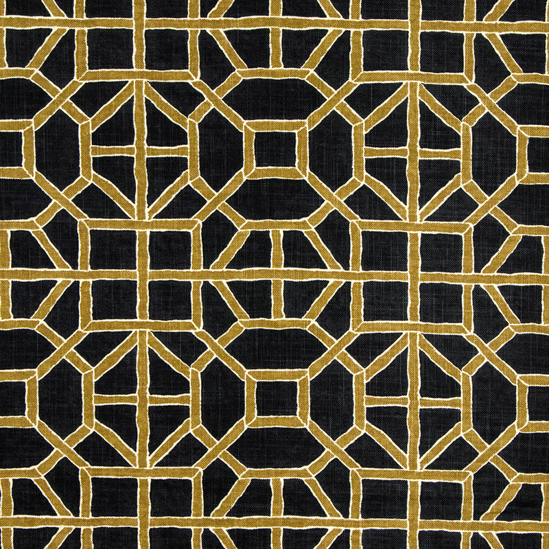 Carole Gate House Onyx Fabric | Atlanta Fabrics