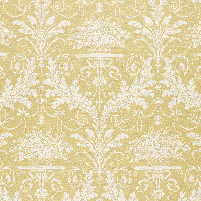 CLAIREMONT DAMASK  YELLOW  FABRIC