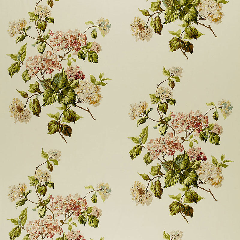 SUMMER HYDRANGEA  IVORY  FABRIC