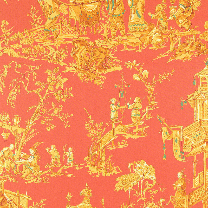 CHINOIS  CORAL  FABRIC