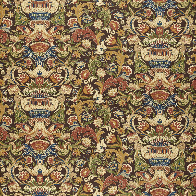 EGERTON TAPESTRY PRINT  UMBER  FABRIC