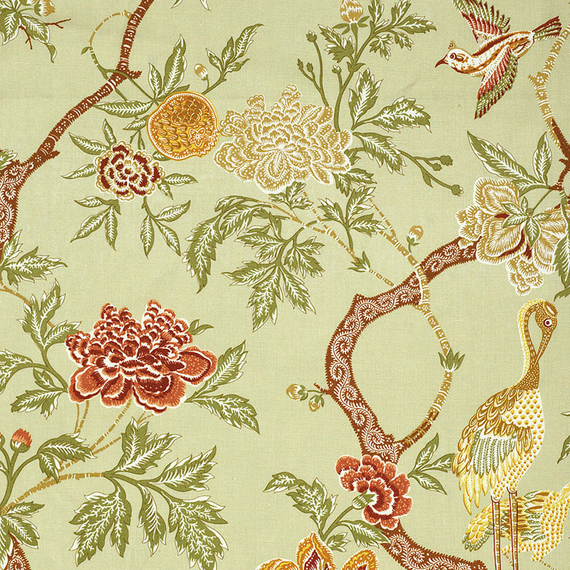 ARBRE CHINOIS  SAGE  FABRIC