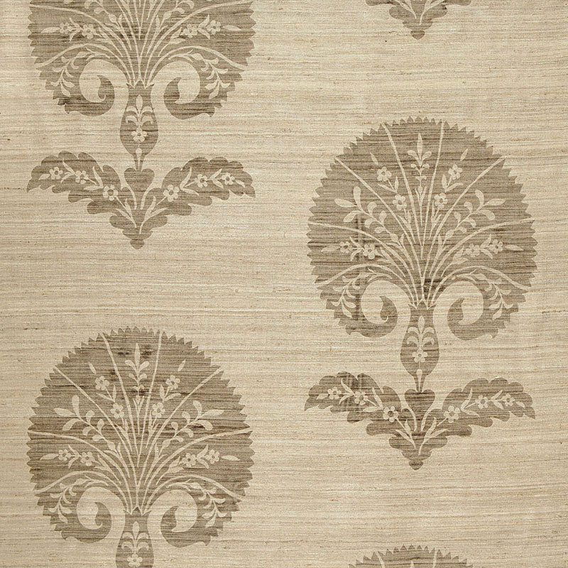 OTTOMAN FLOWER  PUTTY  FABRIC