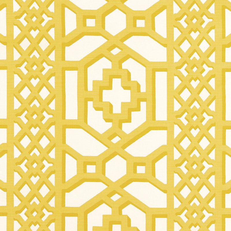 ZANZIBAR TRELLIS MATTE CANARY FABRIC