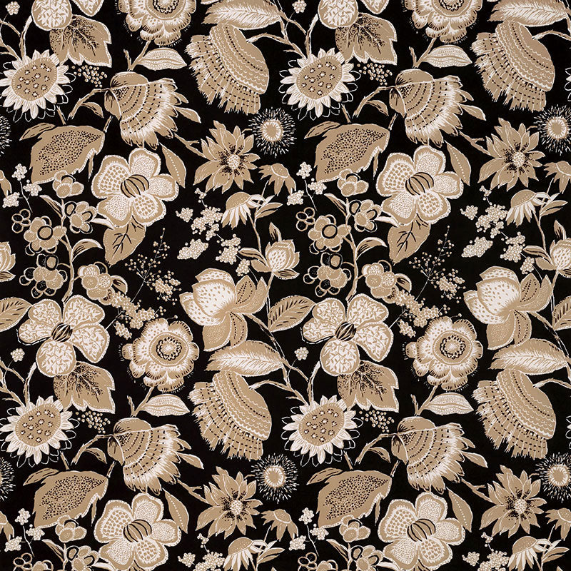 TIKKI GARDEN LAVA BLACK FABRIC