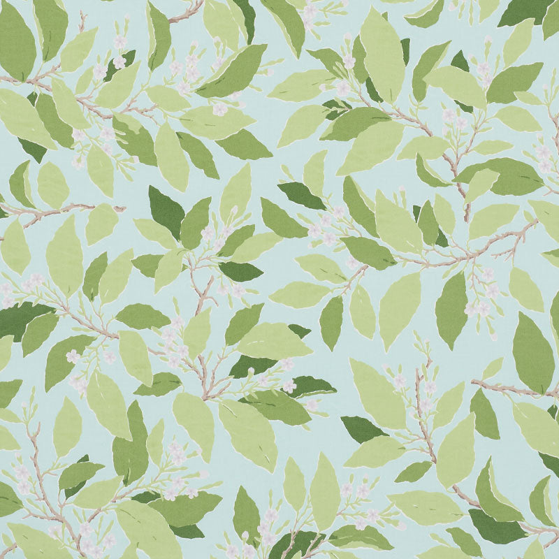 DOGWOOD LEAF AQUA FABRIC