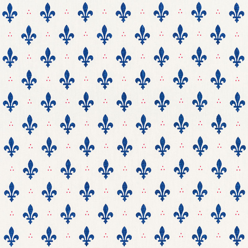 FLEUR DE LIS BLEU & ROUGE FABRIC