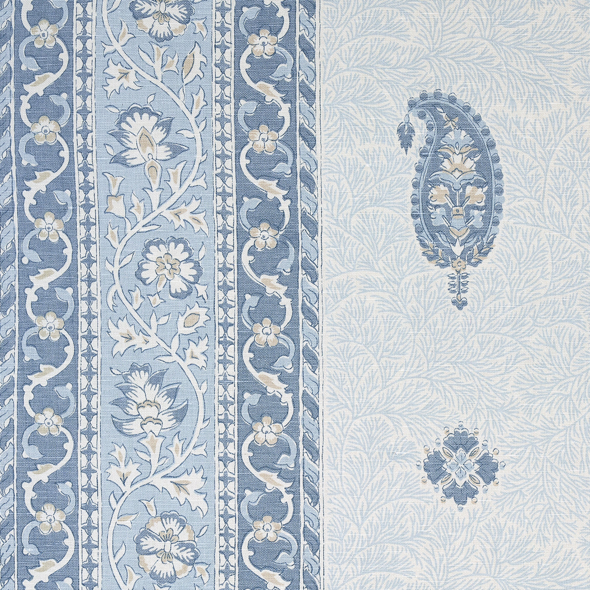 OJAI PAISLEY CHINA BLUE FABRIC