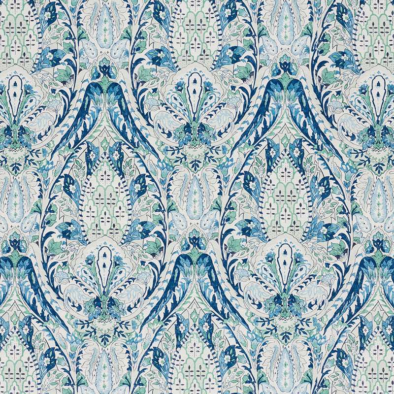 LAYLA PAISLEY BLUE & GREEN FABRIC