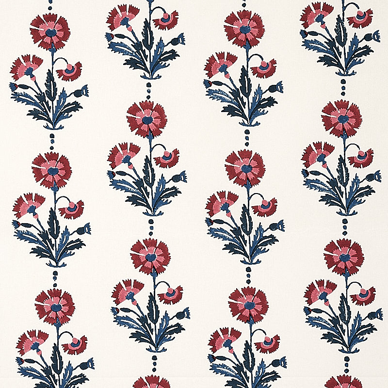 DIANTHUS HAND BLOCK PRINT INDIGO & IRON