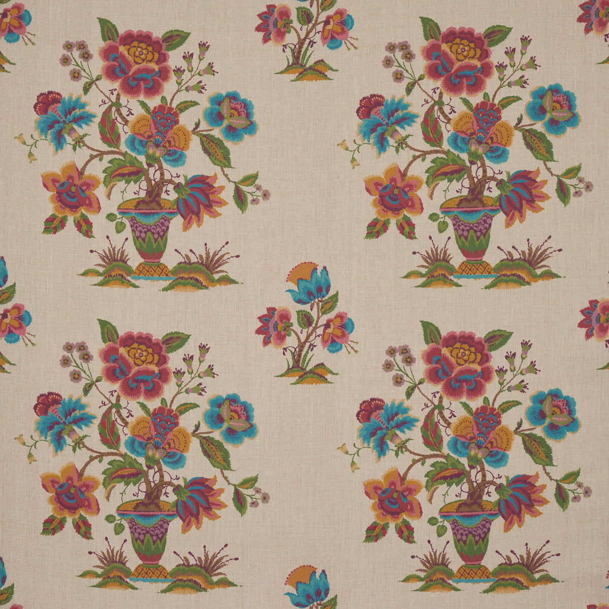 ASHFORD LINEN MULBERRY AND NATURAL
