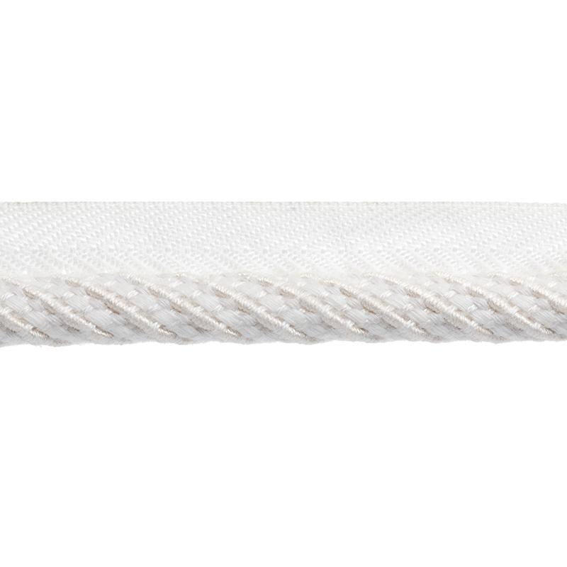 41241 Lip Cord 3/8" White - Atlanta Fabrics