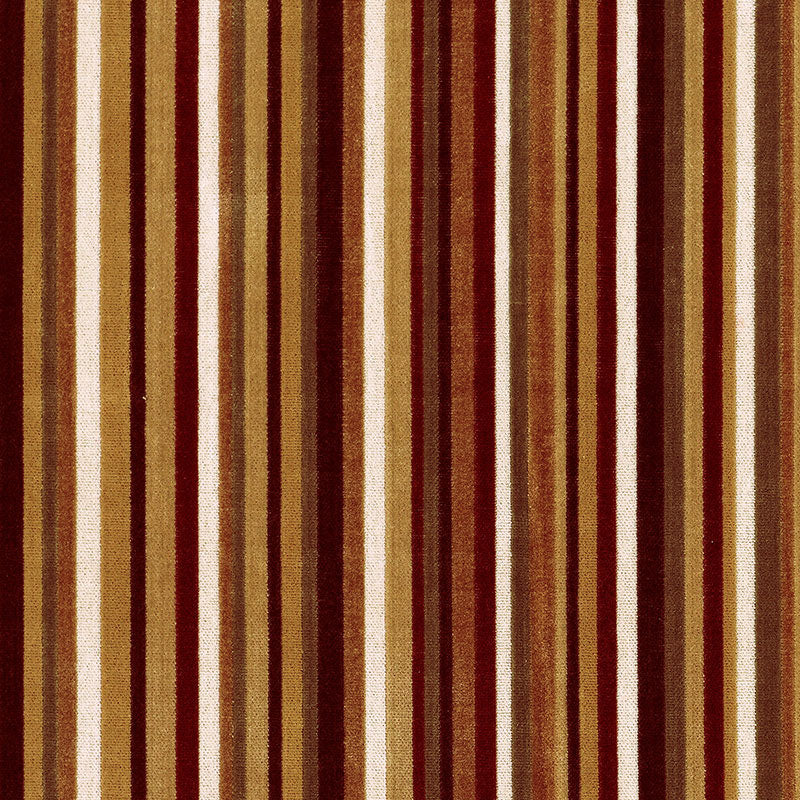 SYNCOPATED VELVET STRIPE BRONZE / WINE