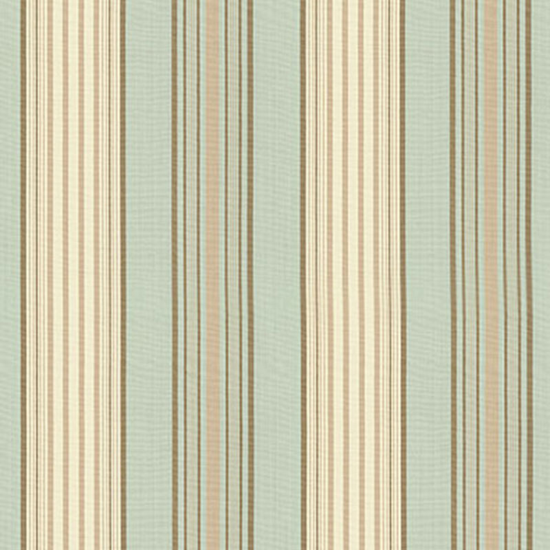 SARATOGA COTTON STRIPE AQUA / FLAX/ MOCHA