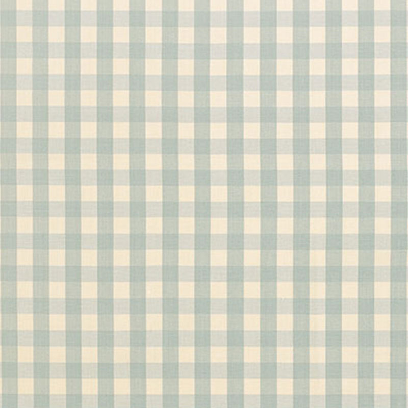 ELTON COTTON CHECK AQUA