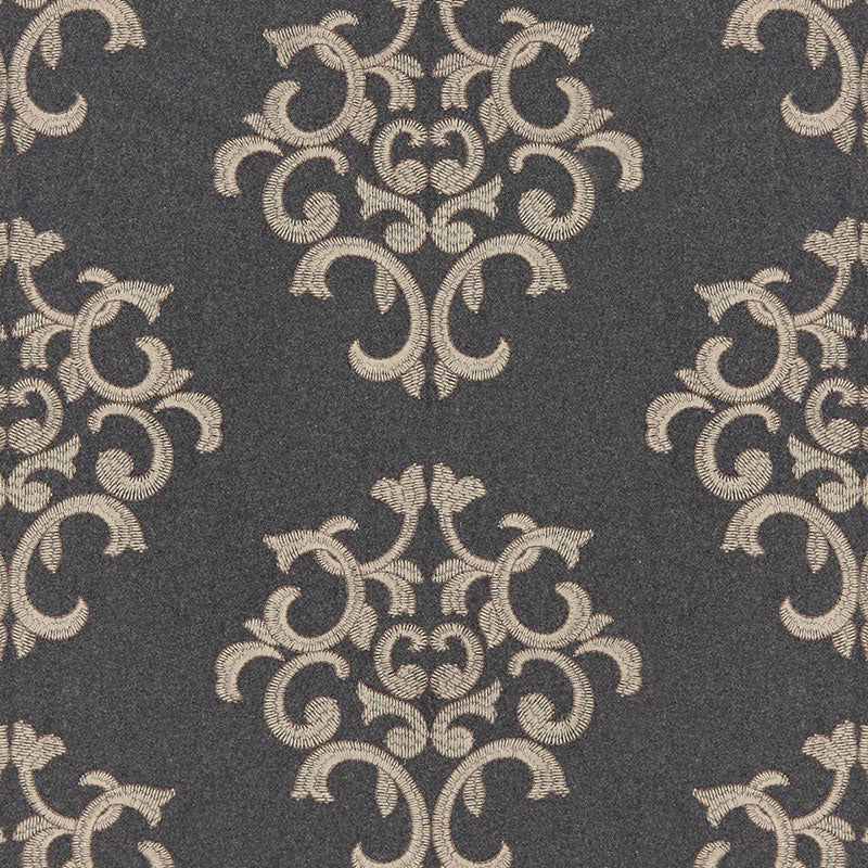 Byron Embroidered Wool  CHARCOAL