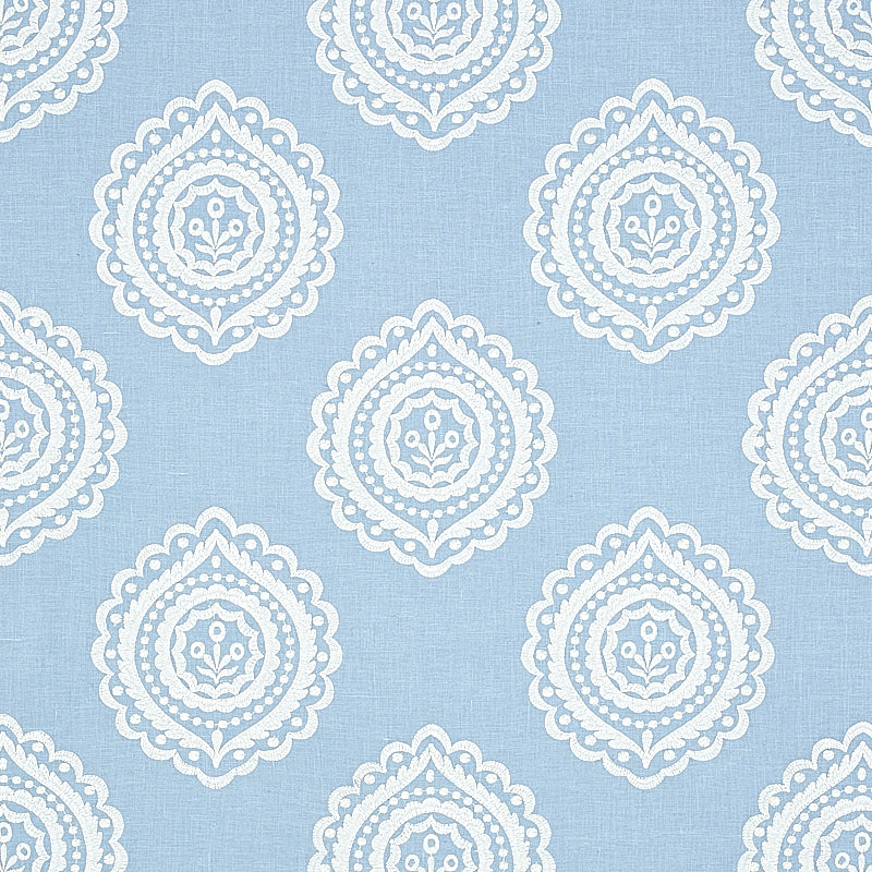 OLANA LINEN EMBROIDERY SKY