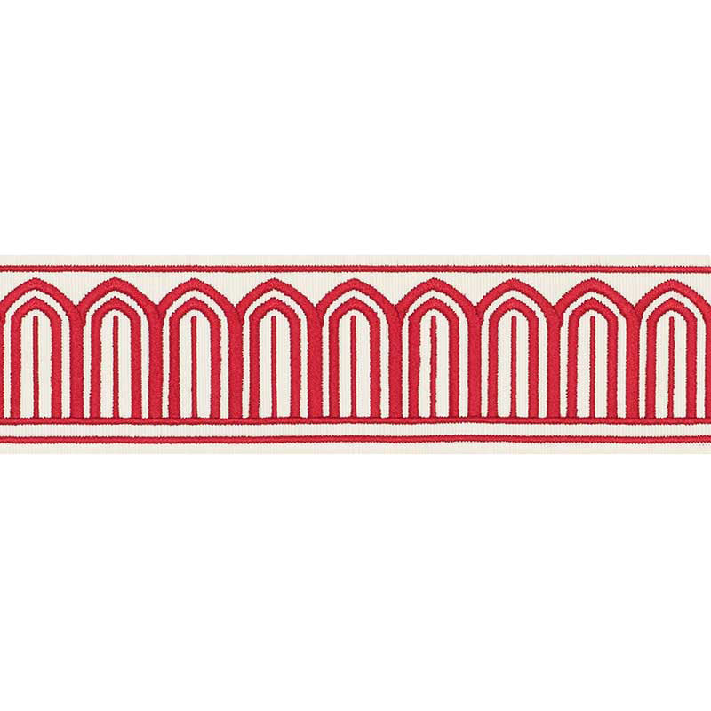 ARCHES EMBROIDERED TAPE MEDIUM RED