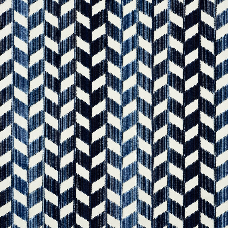 CHEVRON STRIÉ VELVET LAPIS