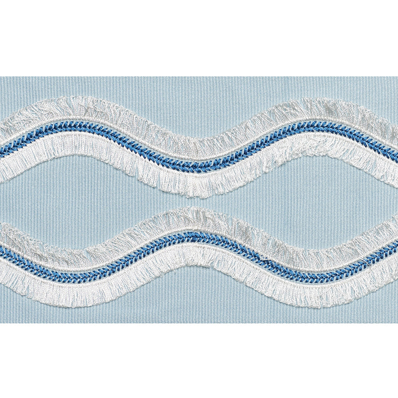 OGEE EMBROIDERED TAPE SKY