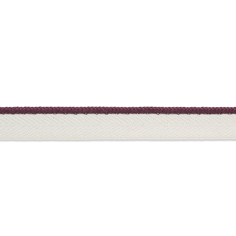 GUSTAVE SILK LIP CORD NARROW EGGPLANT