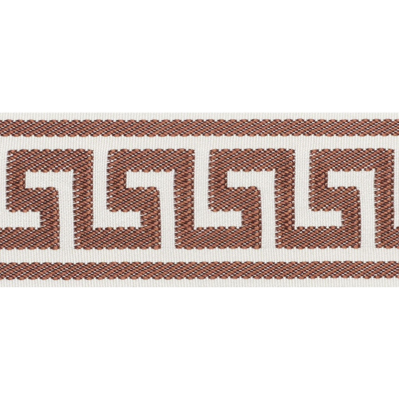 ETIENNE SILK GREEK KEY WIDE BROWN