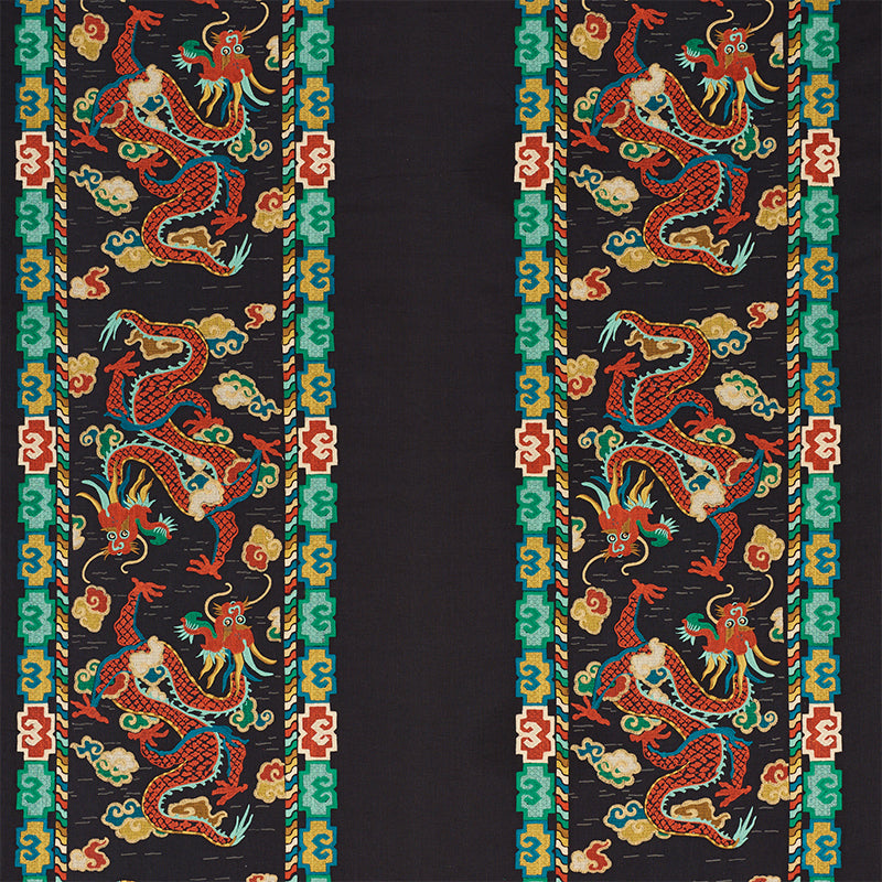 LOTAN DRAGON EMBROIDERY BLACK