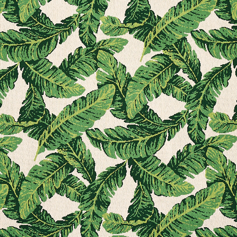 TROPICAL LEAF ÉPINGLÉ GREEN & IVORY