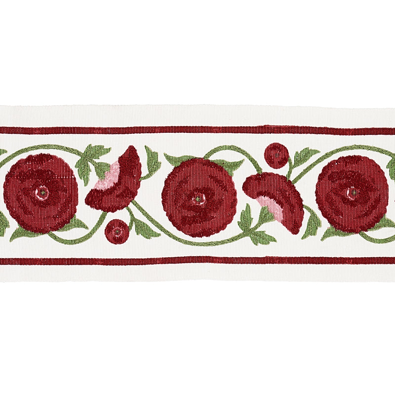 Saranda Flower Embroidery Tape CARDINAL