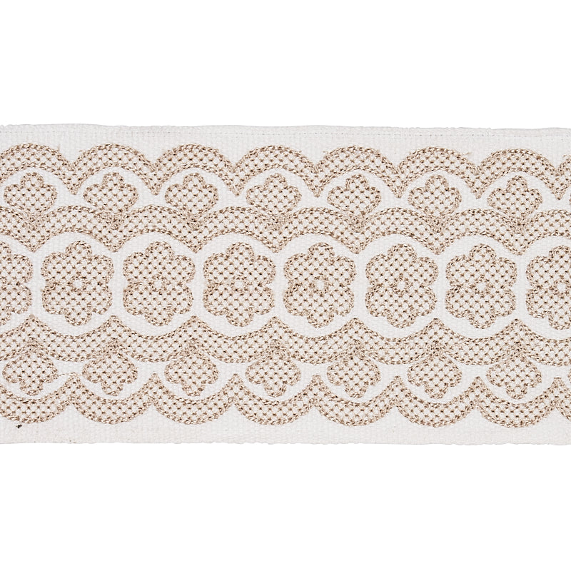 Astrid Embroidered Tape NATURAL