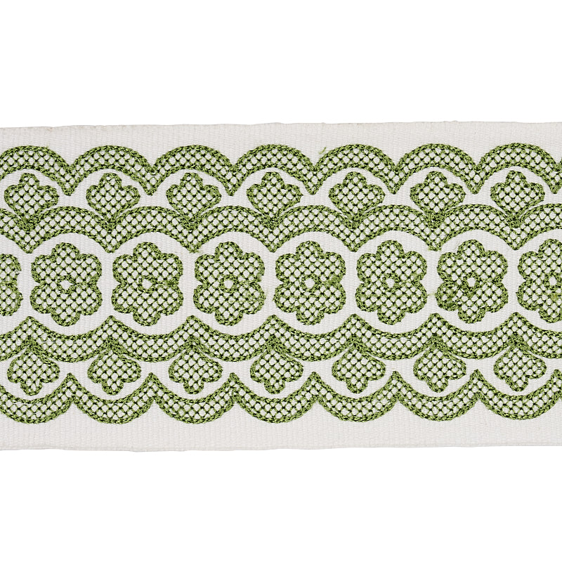 Astrid Embroidered Tape GREEN