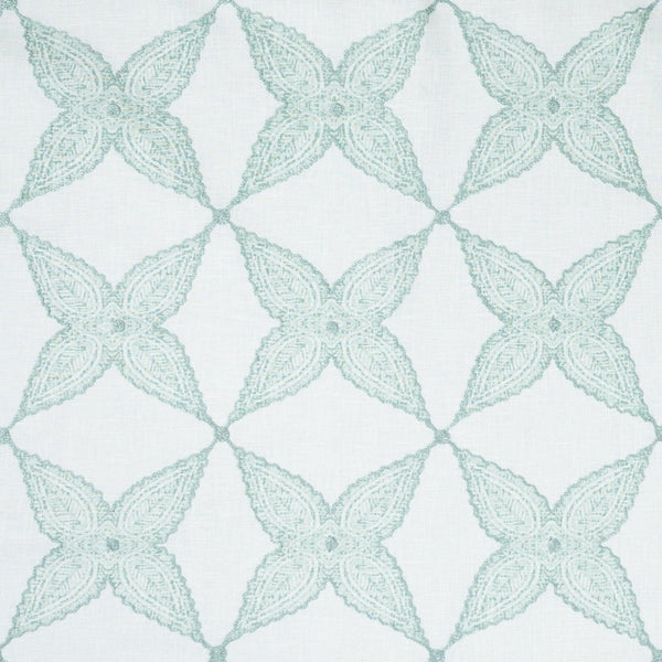Mitchell Fabrics Aster Floral-Aqua Fabric | Atlanta Fabrics