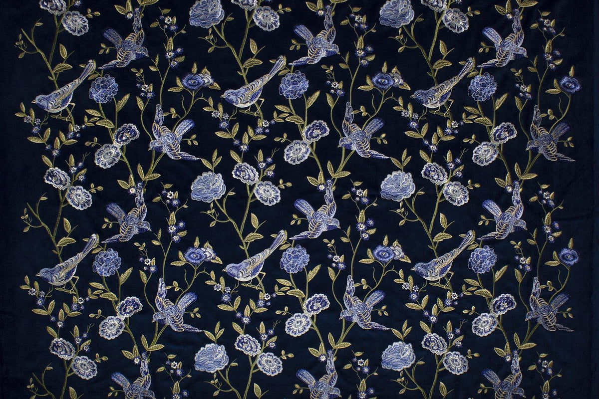 Birdland-Blue - Atlanta Fabrics