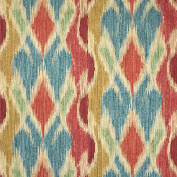 Mitchell Fabrics Boho Ikat-Teaberry Fabric | Atlanta Fabrics