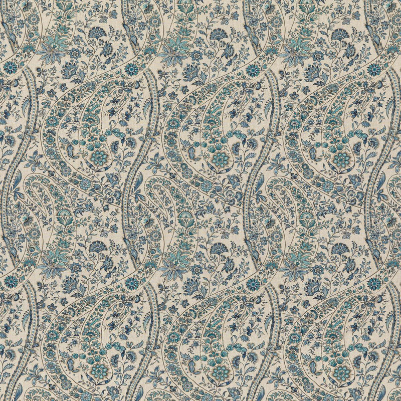 BUKHARA PAISLEY BLUE - Atlanta Fabrics