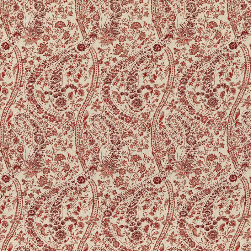 BUKHARA PAISLEY RED - Atlanta Fabrics