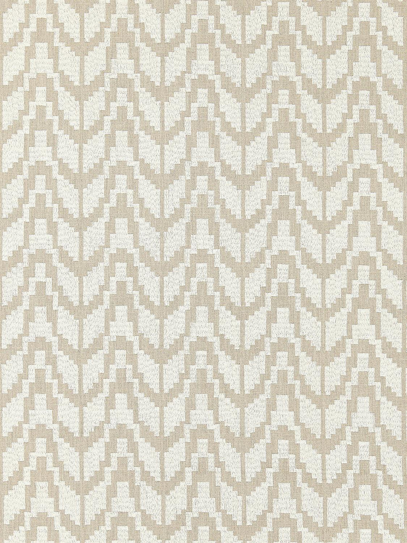 CHEVRON EMBROIDERY FLAX - Atlanta Fabrics
