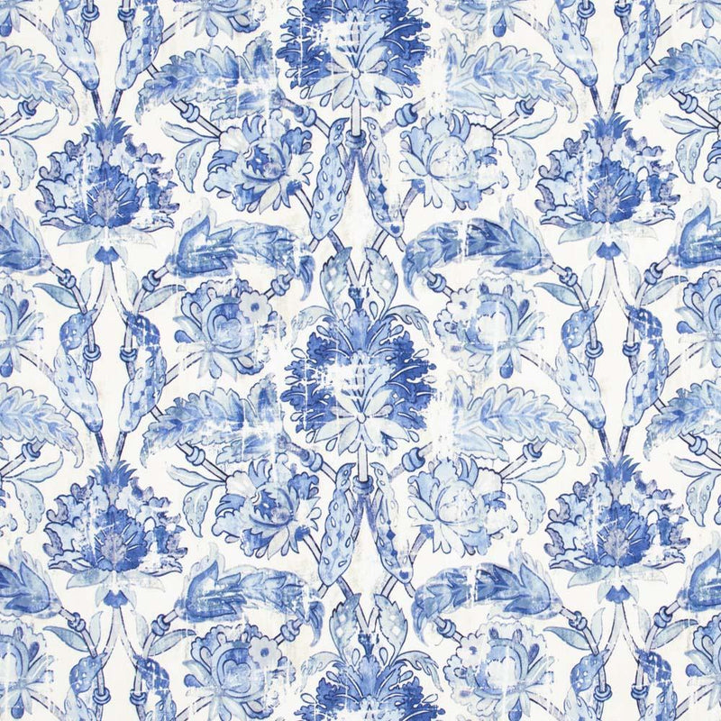 Grove Garden Porcelain Blue - Atlanta Fabrics