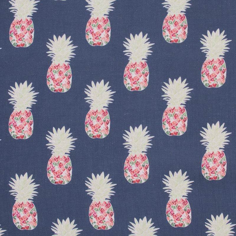 Happy Pineapple Navy - Atlanta Fabrics