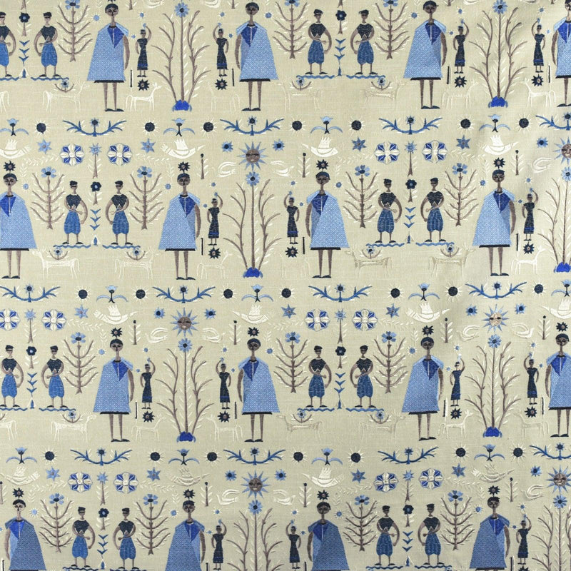 Hieroglyphs S3022 Dream Blue - Atlanta Fabrics