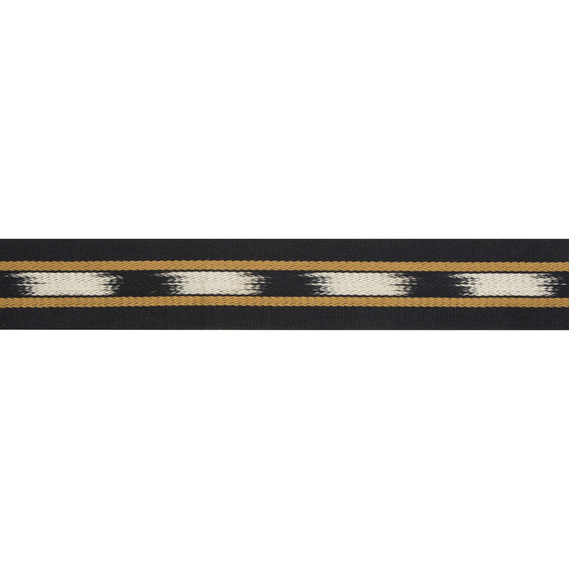 Le Ikat Tape - Black/Gold - Atlanta Fabrics