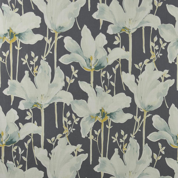 Carole Lotus Blooms Navy Fabric | Atlanta Fabrics