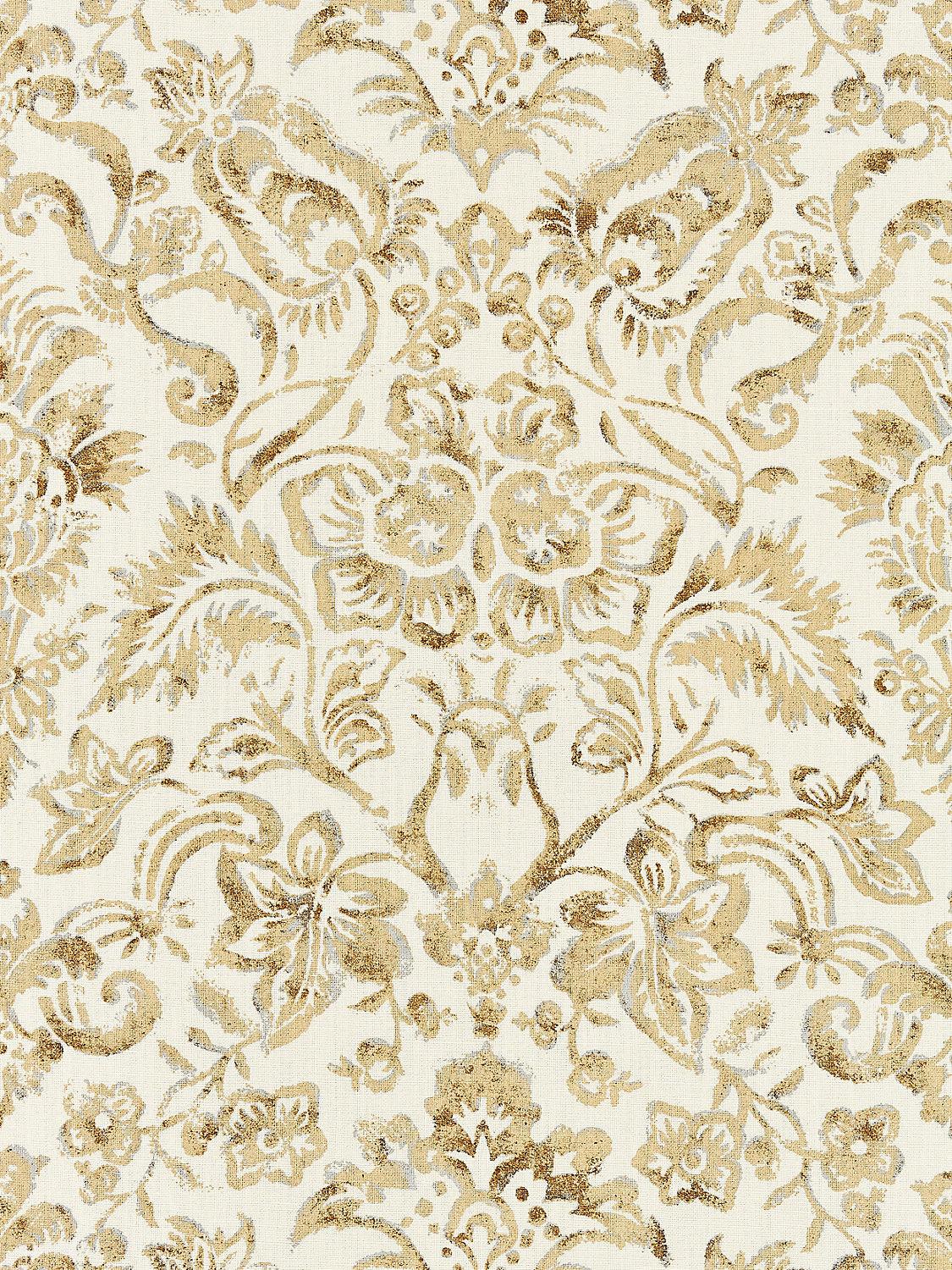 MANSFIELD DAMASK PRINT IVORY & BURNISHED GOLD - Atlanta Fabrics