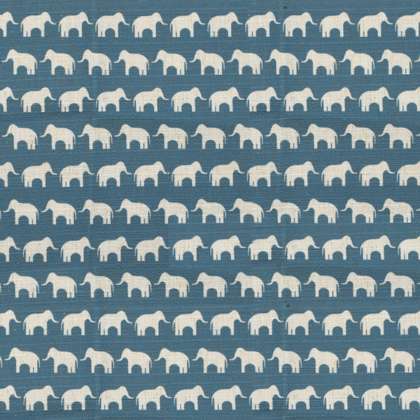 Anna Elisabeth Pachyderm Parade S4134 Peacock Fabric | Atlanta Fabrics