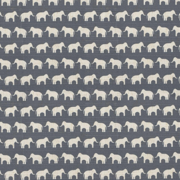Anna Elisabeth Pachyderm Parade S4183 Slate Fabric | Atlanta Fabrics