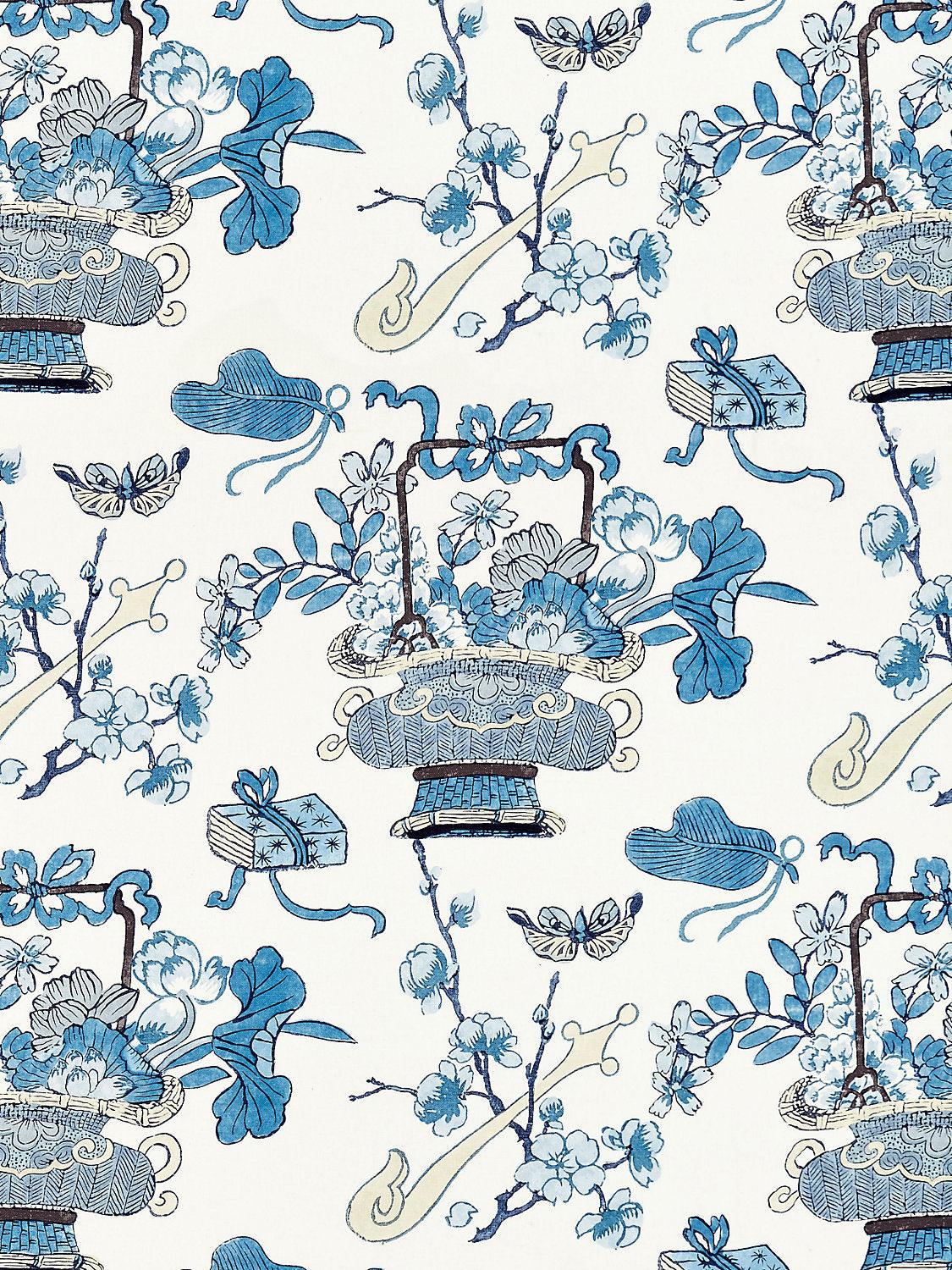 SHANGHAI BLOSSOMS CHINA BLUE - Atlanta Fabrics