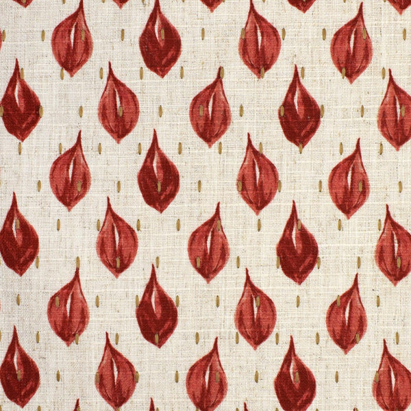 Anna Elisabeth Spathiphyllum S3644 Coral Fabric | Atlanta Fabrics