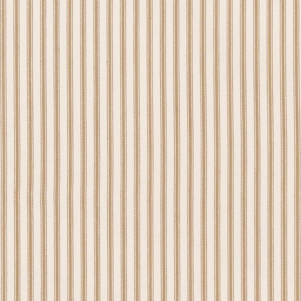 Charlotte Fabrics Ticking D2355 Latte Fabric | Atlanta Fabrics