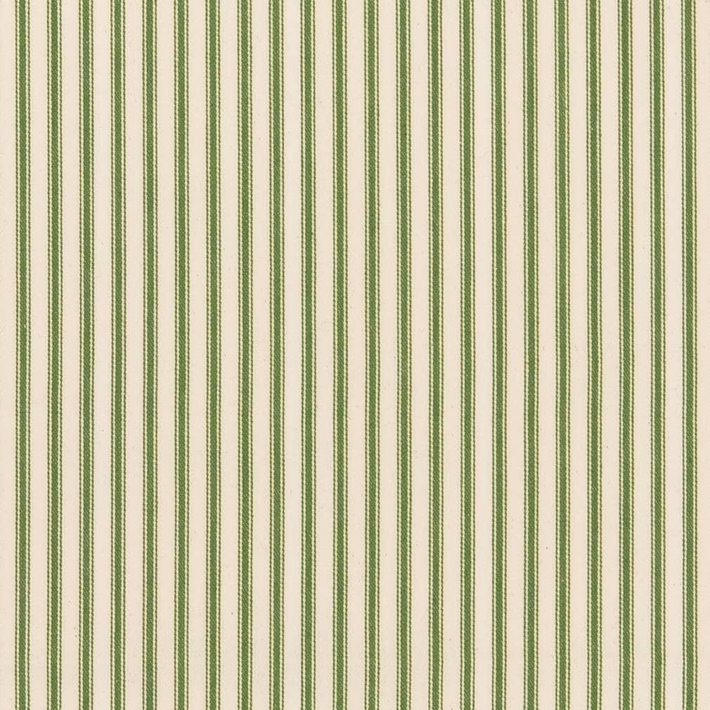 Charlotte Fabrics Ticking D2357 Basil Fabric | Atlanta Fabrics