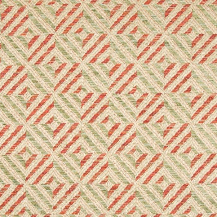 VERBIER DIAMOND - JADE/RED - Atlanta Fabrics